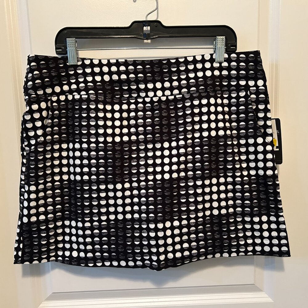 Zac & Rachel Black White Stretch Skort Women's Size 16 Petite - Picture 7 of 7